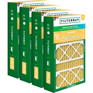 Filterbuy 17x26x4 Air Filter (4-Pack), Pleated MERV 11 Allergen Defense Replacement HVAC AC Furnace Air Filters Replacement for Lennox - 1 of 4