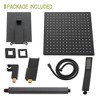 PAGED Shower System with Waterfall Tub Spout Modern Square Shower Head with Rough-in Valve for Bathroom, Restroom - 3 of 4