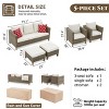 5 Piece Conversaiton Patio Sets with Cushions - 4 of 4