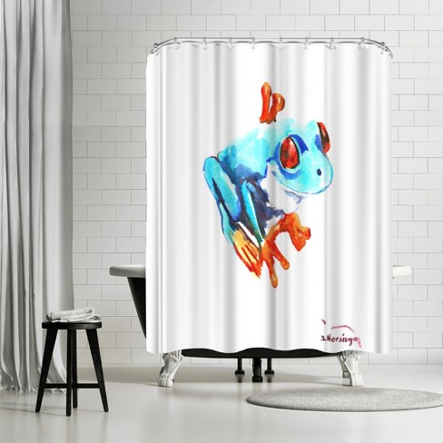 Americanflat 71 X 74 Shower Curtain, Frog By Suren Nersisyan