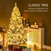 6' Prelit Artificial Flocked Christmas Trees, with Snow Frosted Branches, Warm White LED Lights, Auto Open - 4 of 4