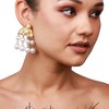 SOHI Women's Pearl White Party Drop Earrings - 4 of 4