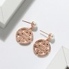 Flower Window Pattern Dangle Earrings for Women Pearl Cz Ginger Lyne Collection - 3 of 4