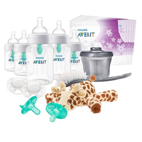 haak canvas Ter ere van Philips Avent Anti-colic Baby Bottle With Airfree Vent Essentials Gift Set  - 19pc : Target