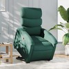 vidaXL Dark Green Stand Up Recliner Chair - Power Lift Assist, Manual Recline, Padded Fabric Seating, Side Pocket, Sturdy Frame for Elderly - 2 of 4