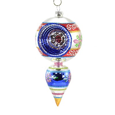 Shiny Brite 7.0" Cc One Ball Drop W/ Reflector Ornament Christmas Confetti  -  Tree Ornaments