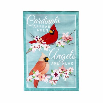 Evergreen Angels are Near Garden Linen Flag- 12.5 x 18 Inches Outdoor Decor for Homes and Gardens