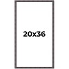 PosterPalooza | Slim Profile Brown Picture Frame - UV Acrylic, Foam Board Backing, Hanging Hardware - 2 of 4