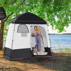 Resenkos Two Room Pop Up Shower Tent, with Shower Bag, Floor and Carry Bag, Easy to Pop Up for Outdoor Privacy, - 1 of 4