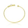 Guili Gold Plated Sterling Silver Bangle Bracelet with Freshwater Pearl, Offering a Simple and Classic Accent to Any Elegant Outfit - 2 of 3