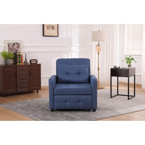 TinyHomie Sleeper Chair 3 in 1 Convertible Chair Bed Pull Out Sleeper Chair Beds Adjustable Single Armchair Sofa Bed - 1 of 4