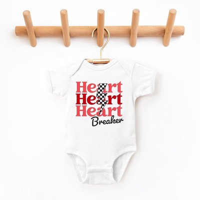 The Juniper Shop Heart Breaker Checkered Bolt Baby Bodysuit