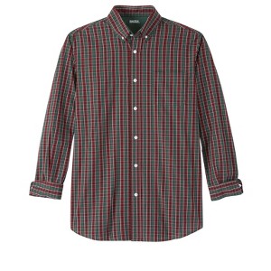 KingSize Long Sleeve Wrinkle-Free Plaid Shirt - 1 of 4