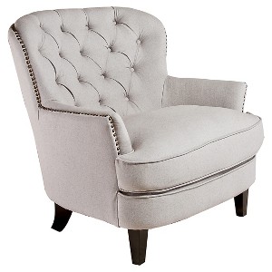 Tafton Tufted Fabric Club Chair Natural - Christopher Knight Home