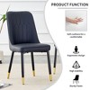 NicBex Set of 2 Dining Chair Modern Upholstered PU Leather Dining Room Chair with Metal Legs - 4 of 4