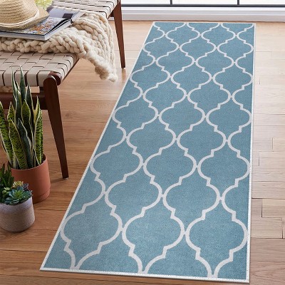 Sussexhome Non Skid Cotton Washable Laundry Room Indoor Runner Rug, 20" x 59"