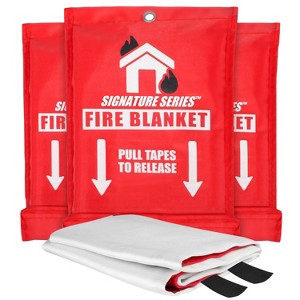 Signature Series Fire Blanket | Flame Suppression Fiberglass Blanket for Home and Kitchen Safety | Compact and Lightweight - 1 of 4