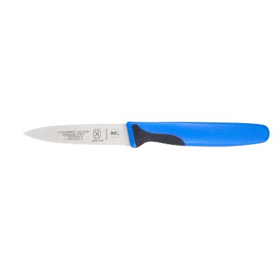 Mercer Stainless Steel Millennia Slim 3-Inch Paring Knife with Blue Handle