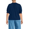 Lands' End Women's Button Pintuck Puff Sleeve Top - 2 of 3