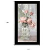 HomeRoots Cottage Peach Roses Black Framed Print Wall Art - 3 of 4