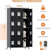 AOBABO 12 Doors Metal Storage Locker for Employees, Storage Locker with 12 Hooks for School Office Gym Bedroom, Black, Assembly Required - 2 of 4