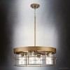 Urban Ambiance Luxury Modern Indoor Chandelier,  9''H x 23-3/4"W x 23-3/4''D,  Aged Bronze Finish, UHP4492 - 4 of 4