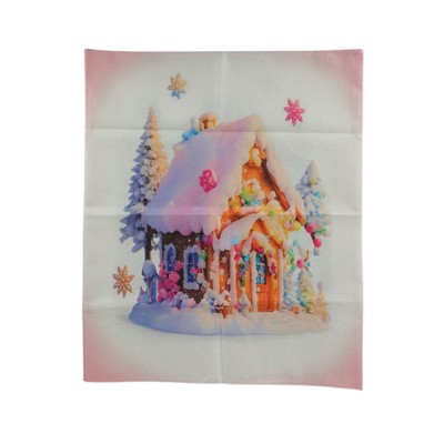 Unique Bargains Dining Chair Slipcovers Linen White Pink Purple 22.83"x19.29" 1 Pc