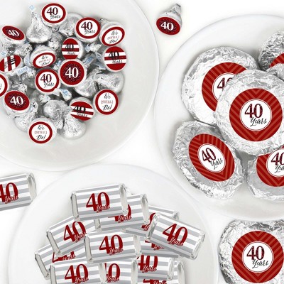 Big Dot of Happiness We Still Do - 40th Wedding Anniversary - Anniversary Party Candy Favor Sticker Kit - 304 Pieces