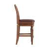 Napa Counter Height Barstool with Memory Return-Swivel, Faux Leather - Alaterre Furniture - 4 of 4