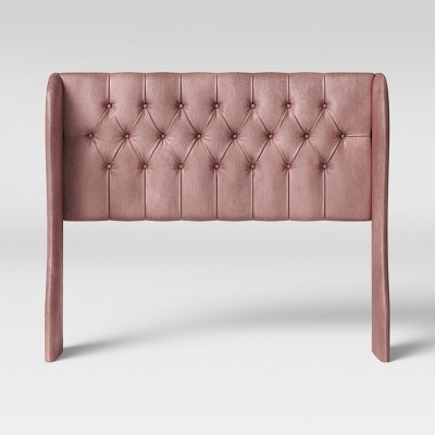 Skyline Furniture Tufted Velvet Upholstered Wingback Headboard