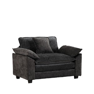 Dexmalle Modern Sectional Single Sofa,Black - 1 of 4