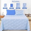 6 Piece Sheet Sets Paisley Printed Sheets Set Ultra Soft Deep Pocket Microfiber Bed Sheets - Lux Decor Collection - 3 of 4