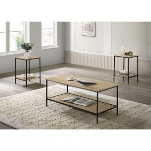 Sapphtopaz Modern Coffee Table with 2 End Tables Living Room Table Set Durable Center Table for Living Room,3pcs - 1 of 4