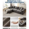 Coucheta 108" Modular Cloud Sectional - L-Shaped with Left/Right Chaise, Fluffy Compressed, Boneless Sofa Bed, No Assembly, Multiple Colors - 3 of 4