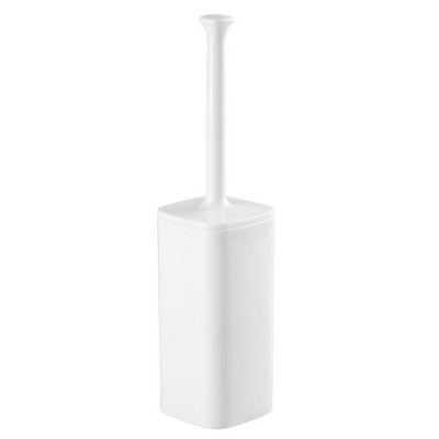 mDesign Square Plastic Toilet Bowl Brush and Holder