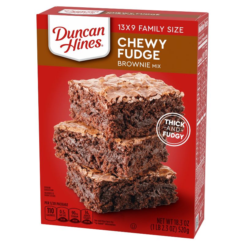 Duncan Hines Chewy Fudge Brownie Mix - 18.3oz, 4 of 6