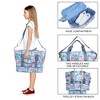 Disney Stitch Embroidered Character Art On Tropical Print 17.5” Duffle Bag - 4 of 4