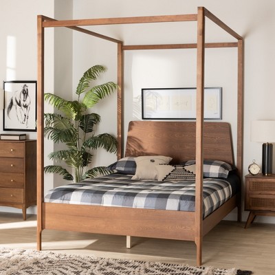 Baxton Studio Roman Classic and Traditional Ash Walnut Finished Wood ...