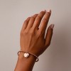 Anna-Kaci Beaded Bracelet with Dual Heart Charms Elegant Polished Metal Accents Adjustable Chain Detail for a Refined Modern Look - Gold - 4 of 4
