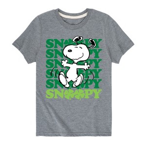 Boys' - Peanuts - Snoopy Clover Dance Short Sleeve Graphic T-Shirt - 1 of 4