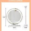 White 19 Inch Vanity Mirror with Lights, Round Large LED Vanity Mirror with Smart Touch 3 Colors Dimmable, Touch Lighting, 360° Rotation for Dressin - 4 of 4