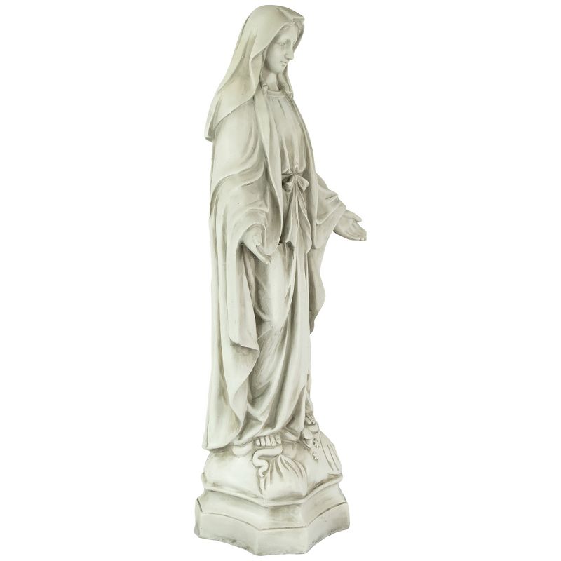 Northlight 28" Standing Religious Virgin Mary Outdoor Patio Garden Statue - Ivory, 3 of 6