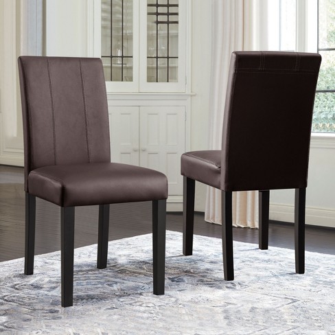 Subrtex Faux Leather Indoor Dining Chair Set Of 2, Modern Mid-Century Chairs For Home - image 1 of 4