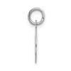 Black Bow Jewelry 14k White Gold, Amanda Collection, Small Block Style Initial O Pendant - 2 of 4