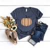 Simply Sage Market Women's Orange Plaid Pumpkin Circle Short Sleeve Graphic Tee - 2 of 2