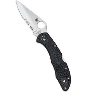 Spyderco Delica 4 Lightweight Folding Knife with 2.9" Saber-Ground Steel Blade with CombinationEdge | Get Superior Performance with the FRN Handle - 1 of 4