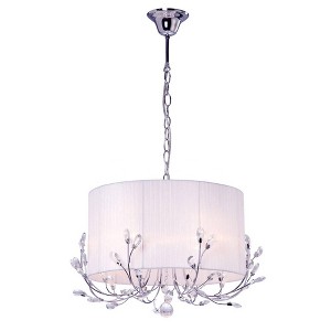21" x 21" x 12" Robin Crystal Chandelier White/Silver - Warehouse of Tiffany - 1 of 3