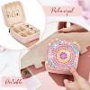 4pcs Diamond Pictures Jewelry Organizer, Portable DIY Mandala Storage Box, Ring Necklace Bracelet Organizer Case, PU Leather Diamond Art Box - 3 of 4
