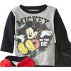 Disney Baby Boys' Mickey Mouse 3-Piece Vest, Shirt & Jeans Set, Red/Black, 12 Months - 3 of 4