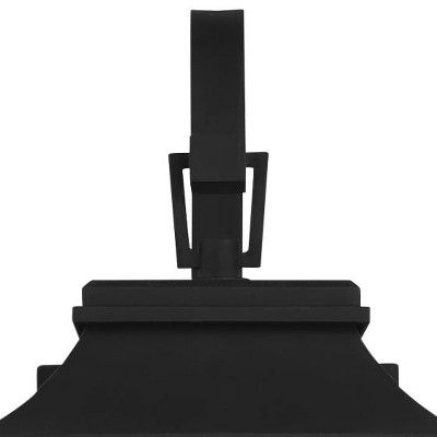 Warren Textured Black 2-Light Dimmable Outdoor Lantern with Clear Panels